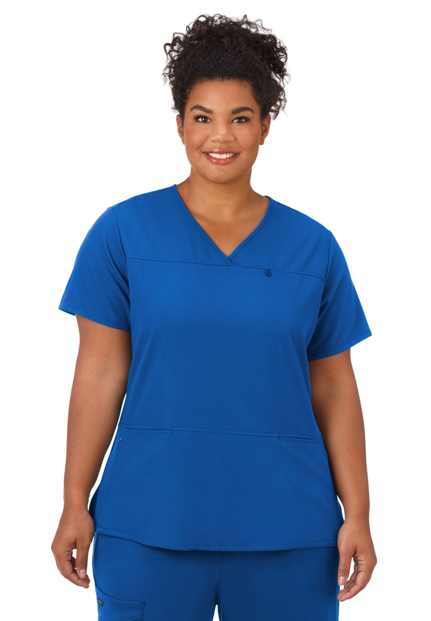 Jockey Scrubs Women&#39;s True Fit Crossover V-Neck Top, ROYAL, hi-res image number 0