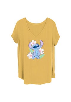 Stitch Flower Set V-Neck T-Shirt