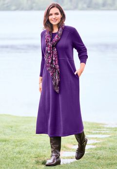 Thermal Knit A-Line Dress