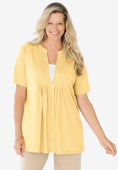 7-Day Layer-Look Elbow-Sleeve Tee