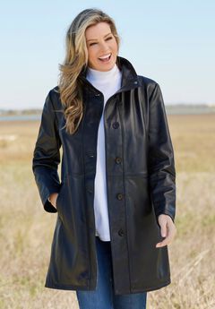 Leather Swing Coat