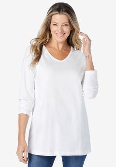 Perfect Long-Sleeve V-Neck Tee