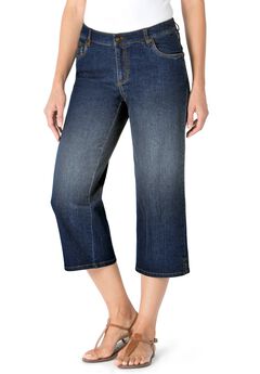 Clean Front Denim Capri