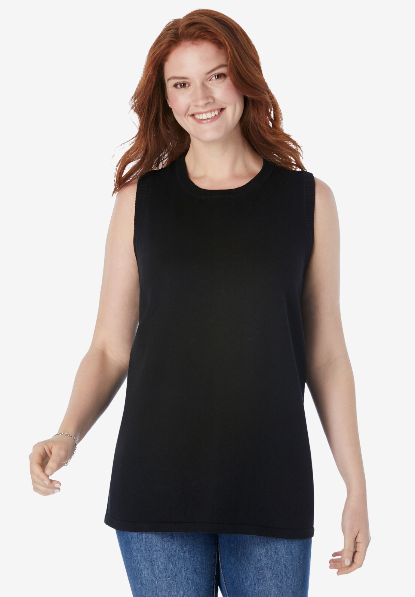Plus size cotton sleeveless tops