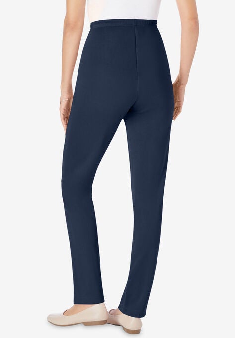 Elastic-Waist Soft Knit Pant, , on-hover image number null