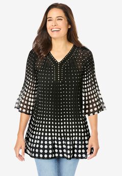 Embellished Pleated Blouse