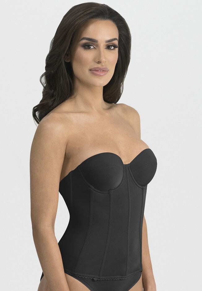 Brianna Low Back Strapless Longline Bra Intimate Apparel, , on-hover image number 1