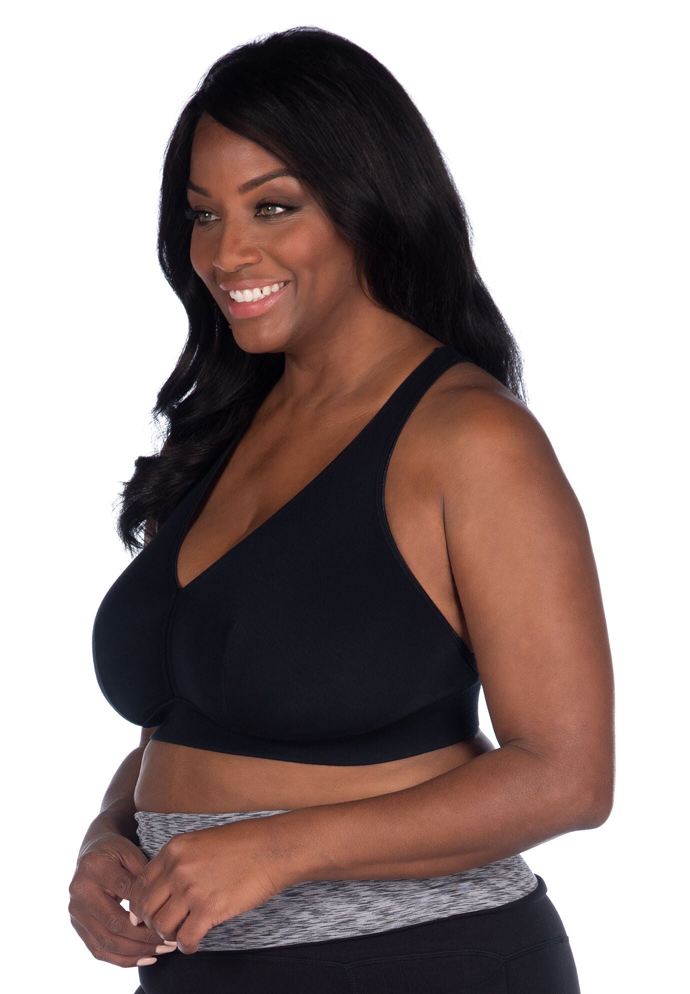 The Greta - Crossback Wirefree Bralette Bra, , on-hover image number 1