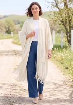 Fringed Cape Sweater