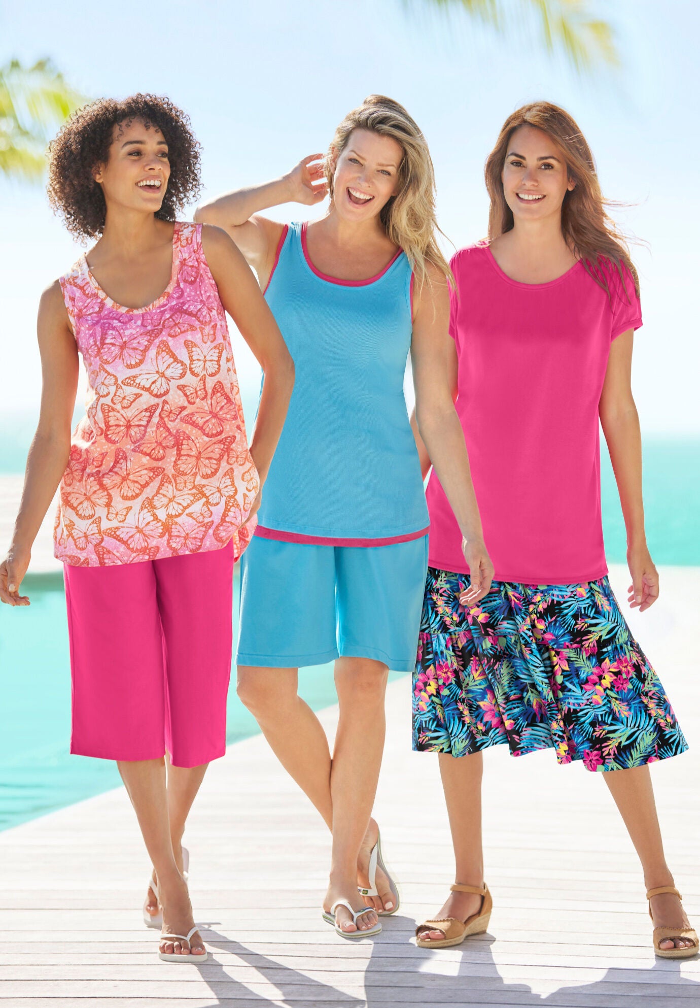 Elastic Waist Knit Short Woman Within