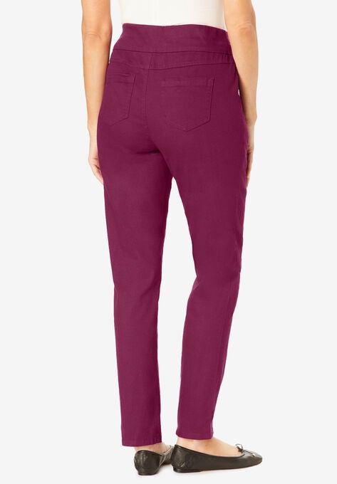 Flex-Fit Pull-On Straight-Leg Jean, , on-hover image number null