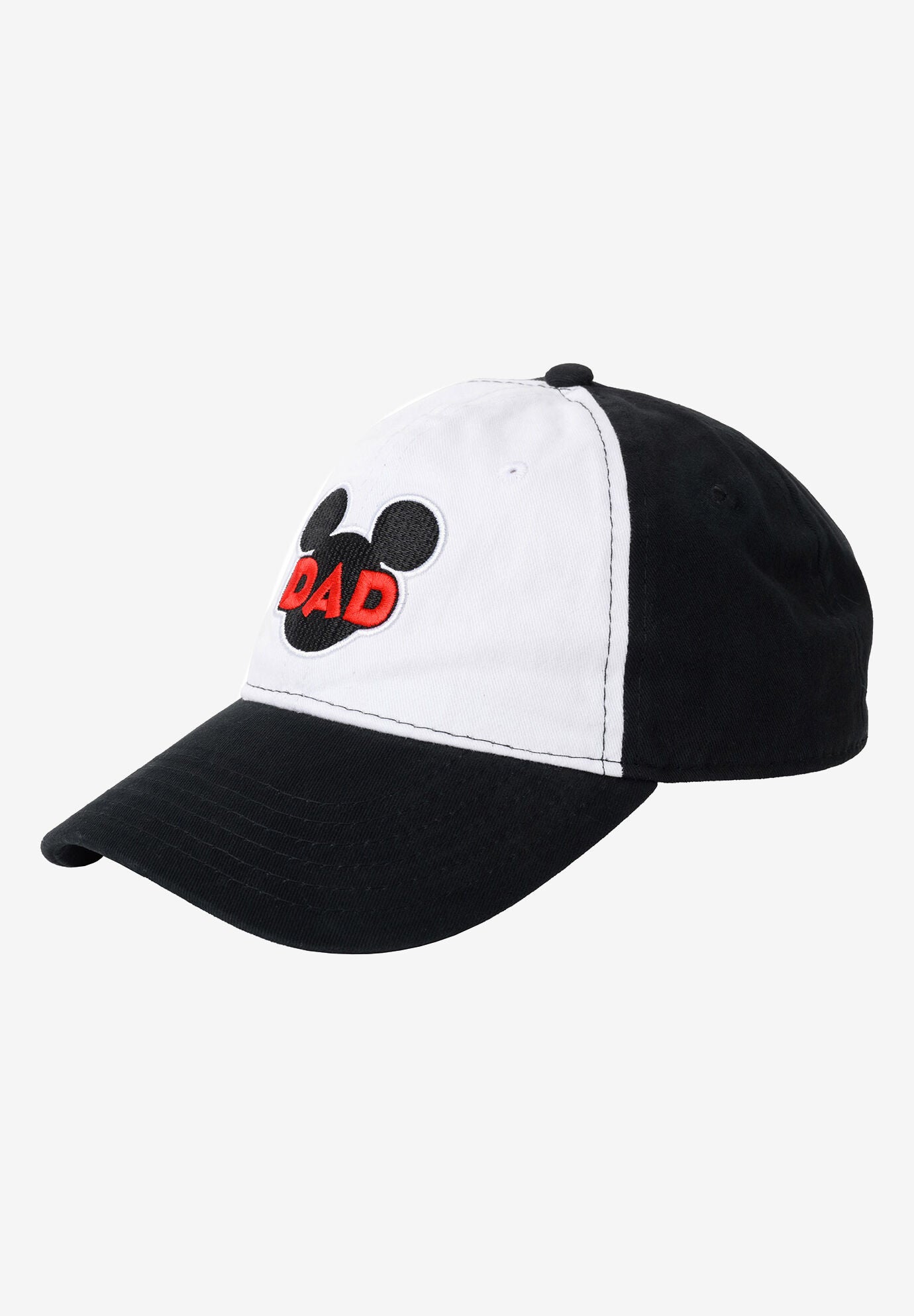 Mickey Mouse Dad Baseball Hat Black & White, , on-hover image number 1