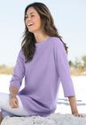 Perfect Three-Quarter Sleeve Boatneck Tee, , alternate image number null