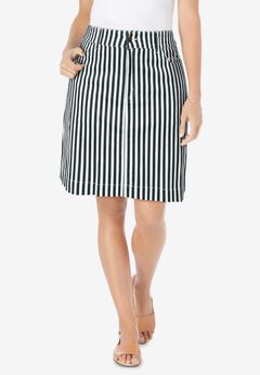 Adjustable Waist Chino Skort