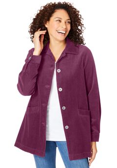 Pleat-Back Corduroy Jacket