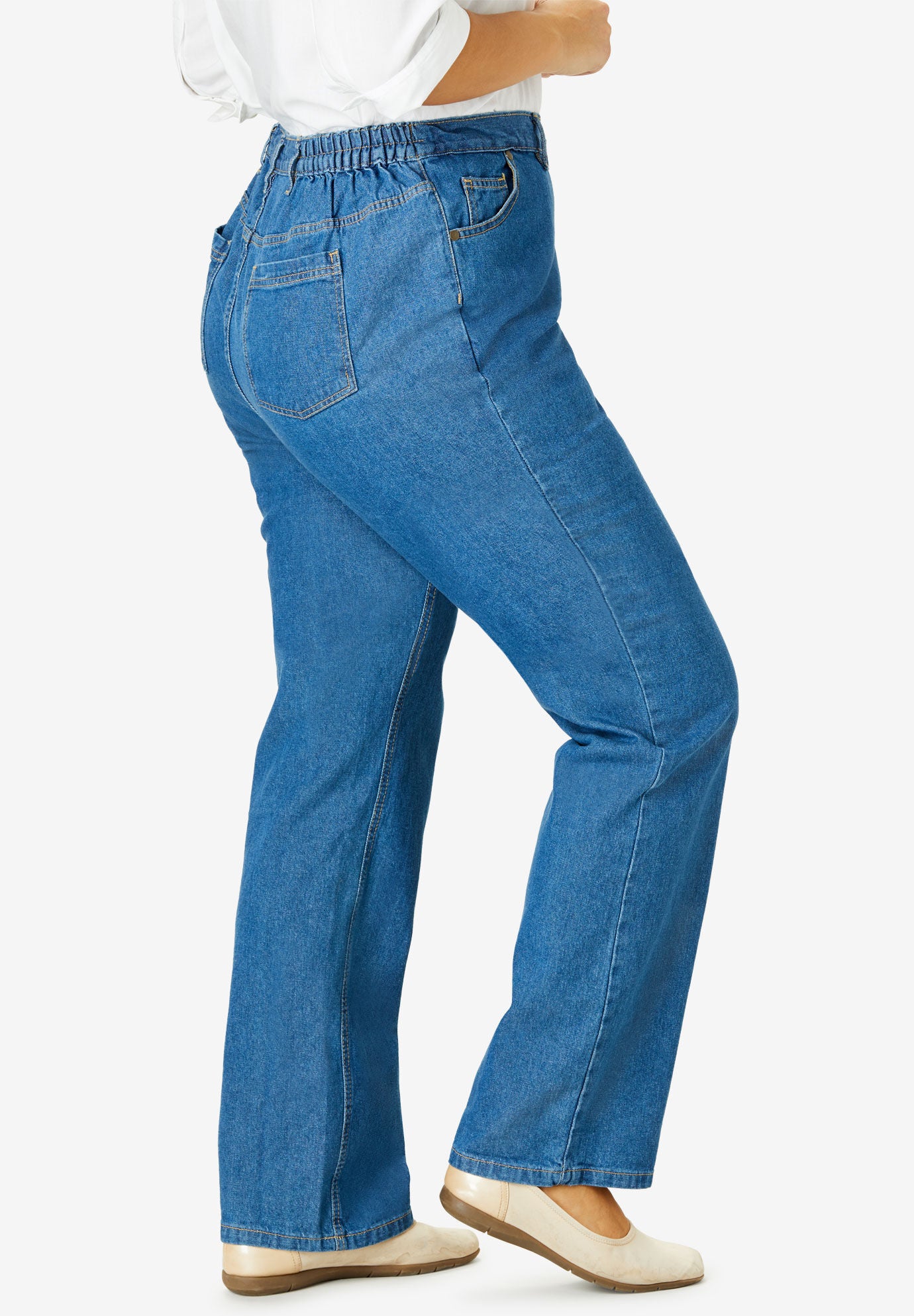 Perfect Side Elastic Denim Jean, MEDIUM STONEWASH, hi-res image number 0