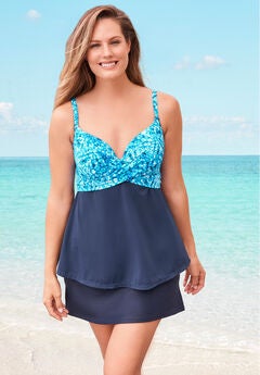 Bra-Sized Cross-Front Tankini Top