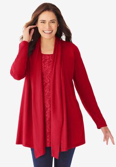 Plus Size Floral Cardigans