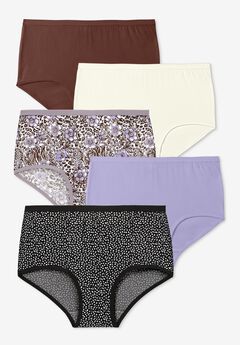 Full Coverage Stretch Cotton Brief 5 Pack