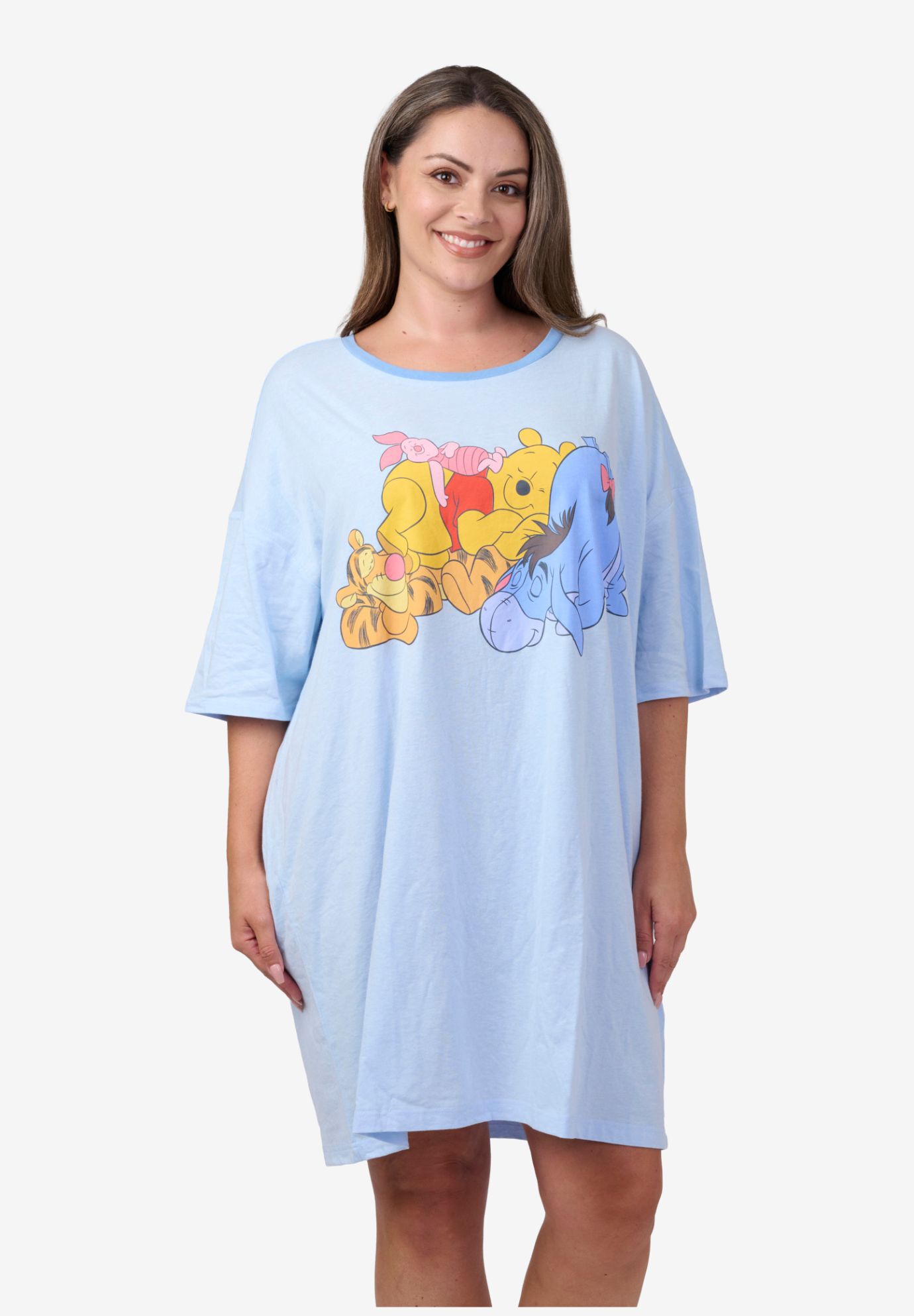 Disney Winnie the Pooh and Friends Sleep Shirt Nightgown Pajamas Sleepwear, BLUE, hi-res image number 0