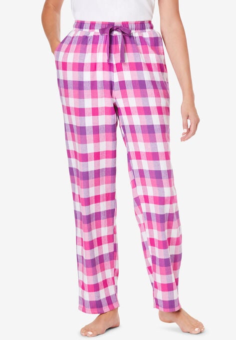 flannel print pants