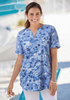 Notch-Neck Pocket Tee