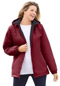 Plus Size Burgundy Coats