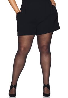 Curves Control Top Sheer Tights