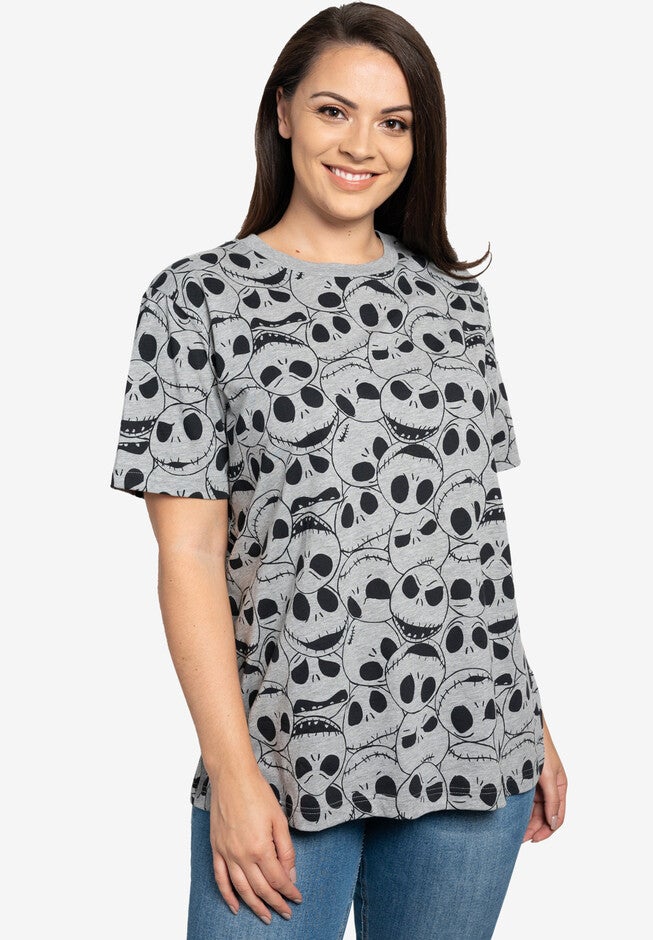 Jack Skellington T-Shirt Nightmare Before Christmas Gray, , alternate image number 2