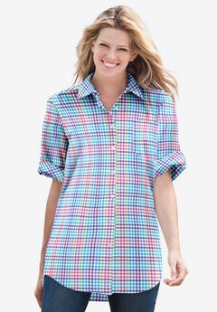 Short-Sleeve Button Down Seersucker Shirt