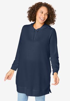 Longer-Length Hoodie Sweatshirt.