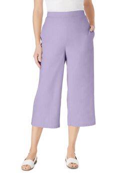 Plus Size Beige Linen Pants