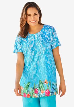Short Sleeve Watercolor Tunic