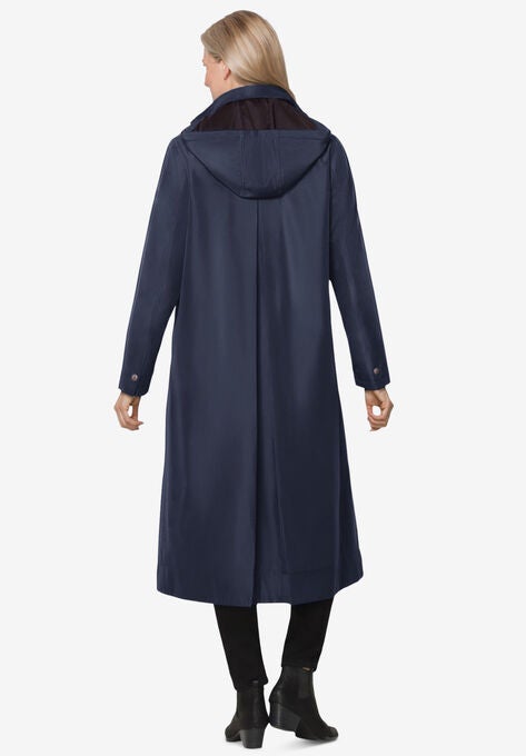 Water repellent long raincoat, , on-hover image number null