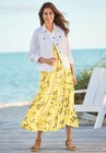 Sleeveless Crinkle A-Line Dress, , alternate image number null
