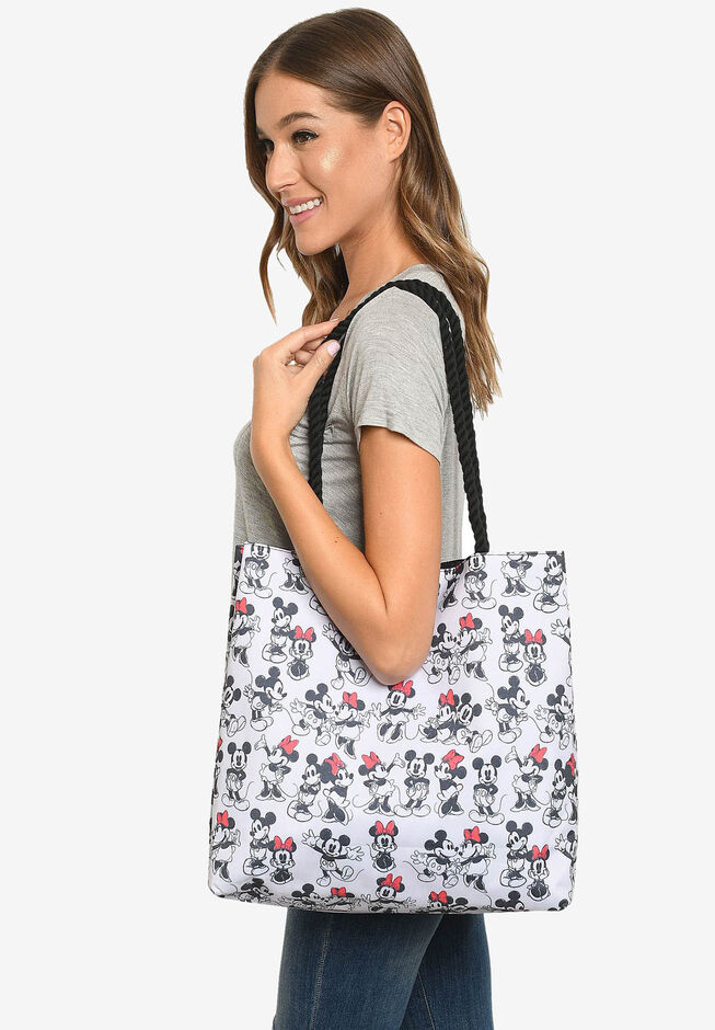 Disney Mickey  Minnie Mouse Tote Bag Carry-On Travel Beach Bag Woman  Within