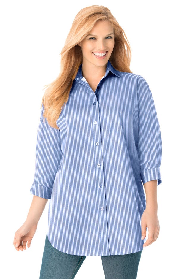 Perfect Three Quarter Sleeve Shirt Woman Within