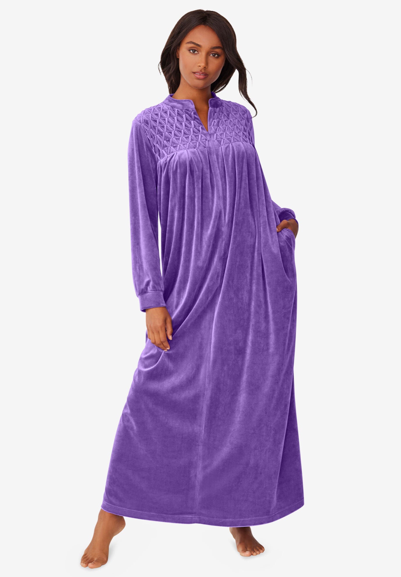 Long velour outlet zippered robes