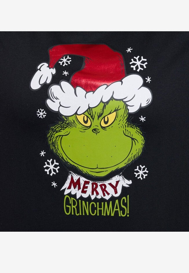 Womens Dr Seuss The Grinch Sleep Shirt Merry Grinchmas Nightgown Black One Size, BLACK, alternate image number 3