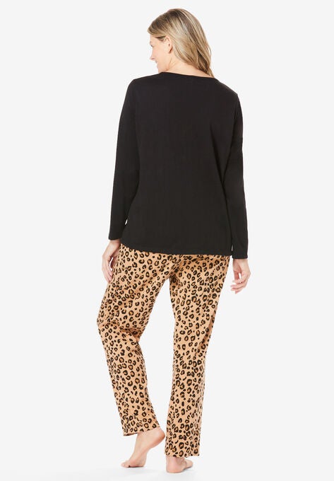 Long Sleeve Knit PJ Set , , on-hover image number null
