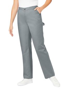 Back-Elastic All-Cotton Denim Carpenter Jeans