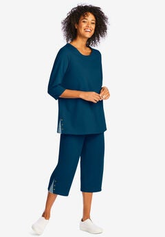 2-Piece Striped French Terry Set