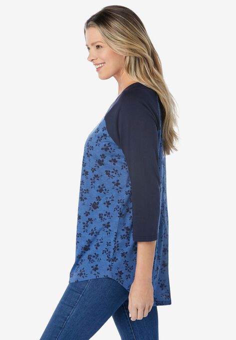 Three-Quarter Sleeve Baseball Tee, , alternate image number null
