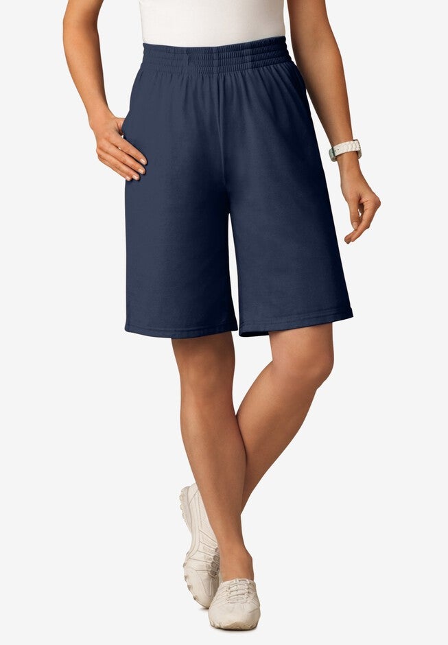 ElasticWaist Knit Short Woman Within