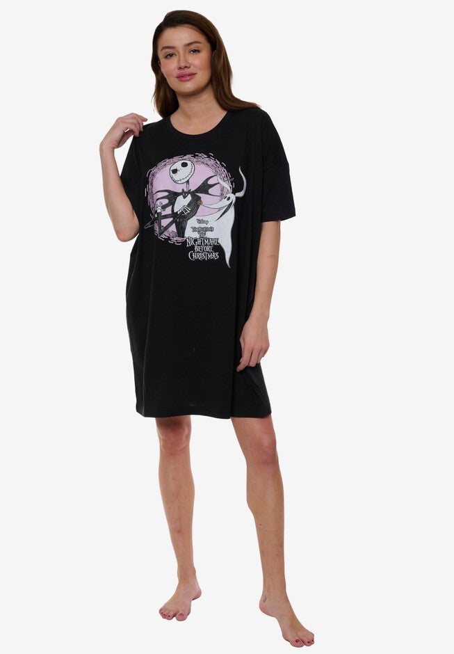 Disney Nightmare Before Christmas Jack Skellington Sleep Shirt Nightgown Pajamas Sleepwear, , alternate image number null