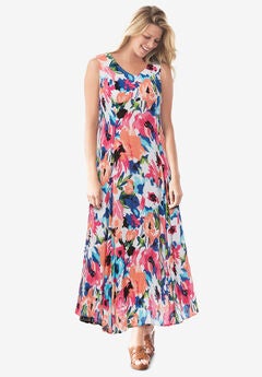 Sleeveless Crinkle Dress