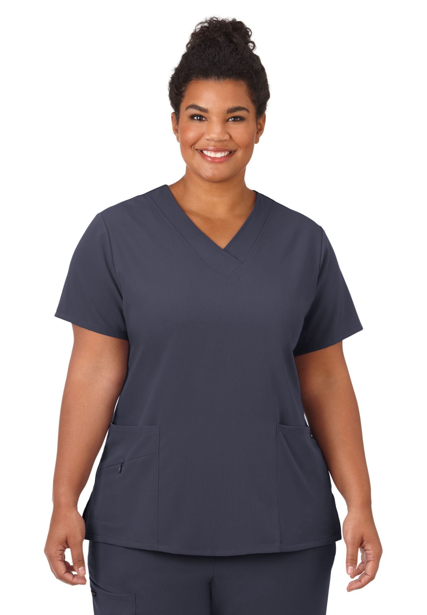 Jockey Scrubs Women&#39;s Favorite V-Neck Top, CHARCOAL, hi-res image number 0