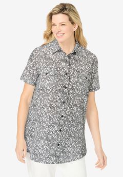 Short-Sleeve Cotton Campshirt