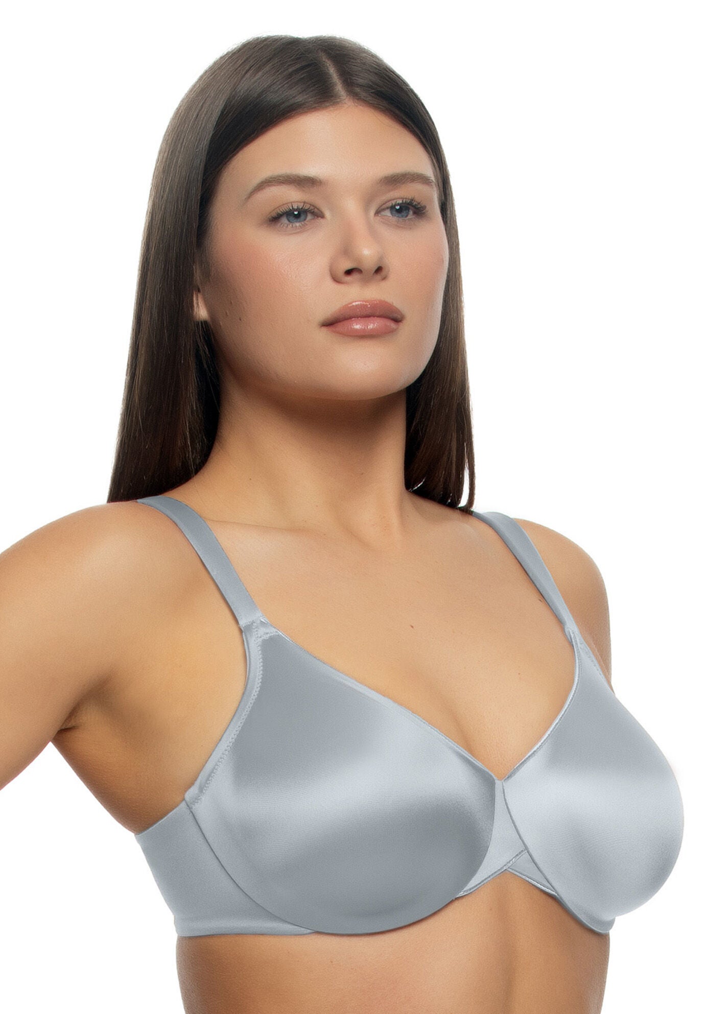Stellar Smooth Satin Unlined Underwire Bra, SKYWAY SKW, alternate image number 2