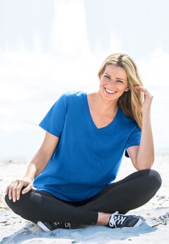 Perfect Short-Sleeve V-Neck Tee
